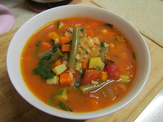 Minestrone with Cannellini Beans and Rice