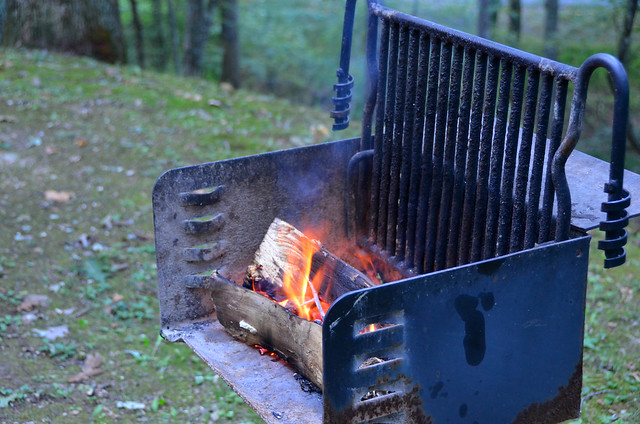 Grill time at cabin 14 Hungry Mother State Park