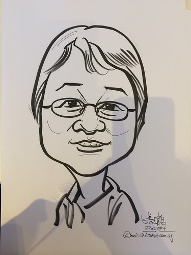caricature live sketching for Unilever