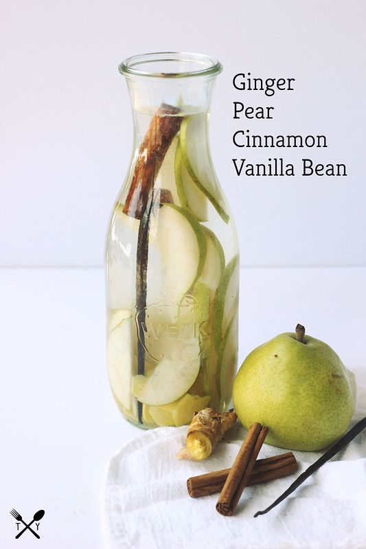 ginger pear cinnamon vanilla bean infused water