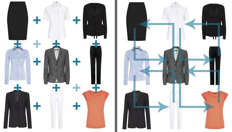 23 Ways to Wear 9 Pieces - Office Chic Minimalist Wardrobe