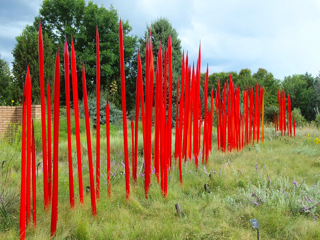 Red Reeds by Dale Chihuly at Denver Botanic Gardens
