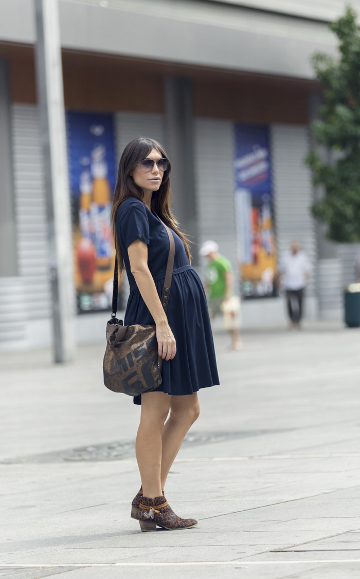 street style barbara crespo blue dress C&A new collection fashion blogger outfit blog de moda
