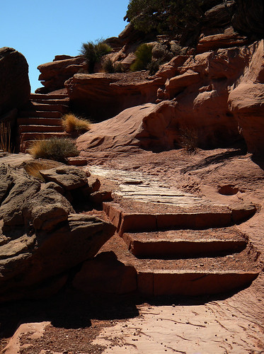 Stone stairway up to Dead Horse Point