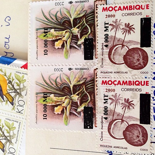I'm not a philatelist. But I do like stamps.  #blog #blogger #blogging ©http://laurasdiatribe.blogspot.co.uk #stamps #postagestamps #mail #Mozambique