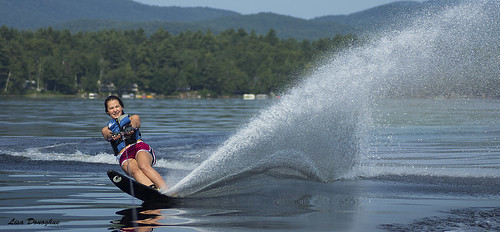 water waterskiing slalomski