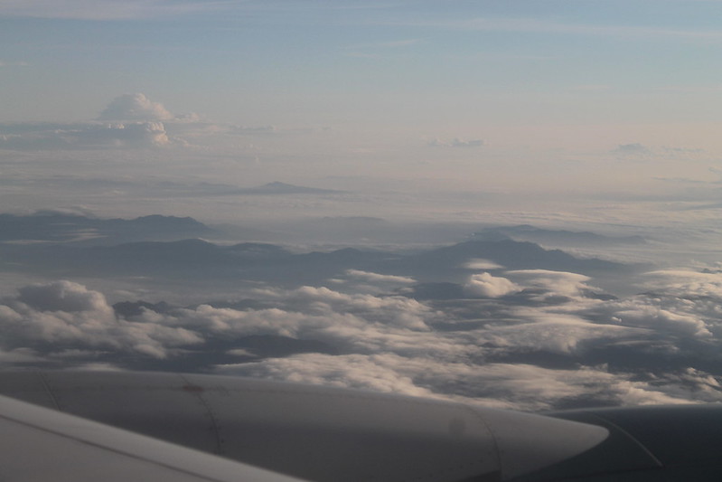 First sight of Vietnam: The Annamite Range, minutes before landing in Hà Nội