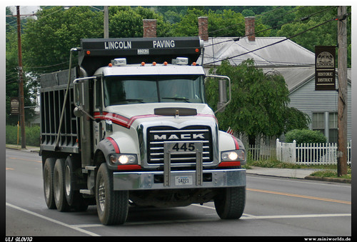 mack granite truck lorry camion lkw laster lastkraftwagen usa america amerika lincoln paving lynchburg tennessee tn kipper dump