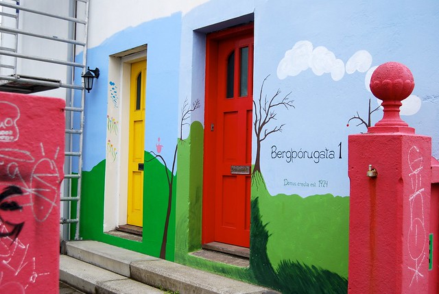 Painted Houses in Reykjavik, Iceland