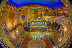 Tampa Theatre Lobby from Stairs 2 Fisheye Merge Detail