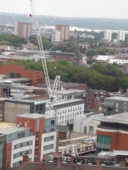 View from the Library of Birmingham - Newhall Square and crane