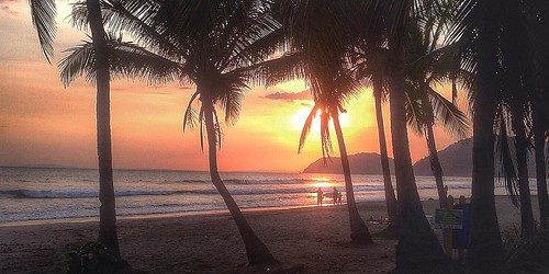 sunset beach costarica surfers jaco