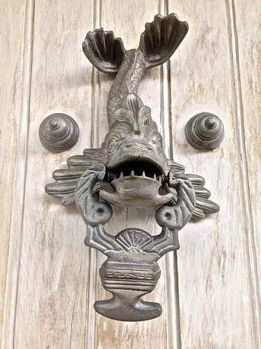 fish door knocker in Cartagena