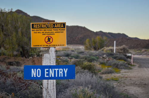 Restricted area: diamond mining in the Ai-Ais national park, Namibia