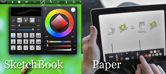 Comparativa entre Sketchbook y Paper