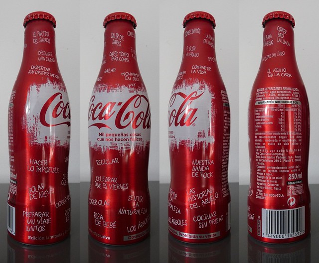 Coca Cola Coke Dia de lors niños 2014 Spain Coke aluminium bottle