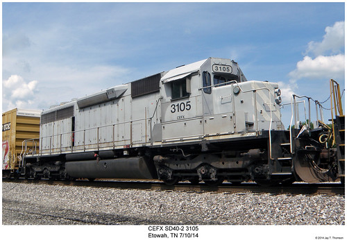 railroad train diesel tennessee railway trains locomotive trainengine etowah emd cefx sd402 sd40 sixaxle