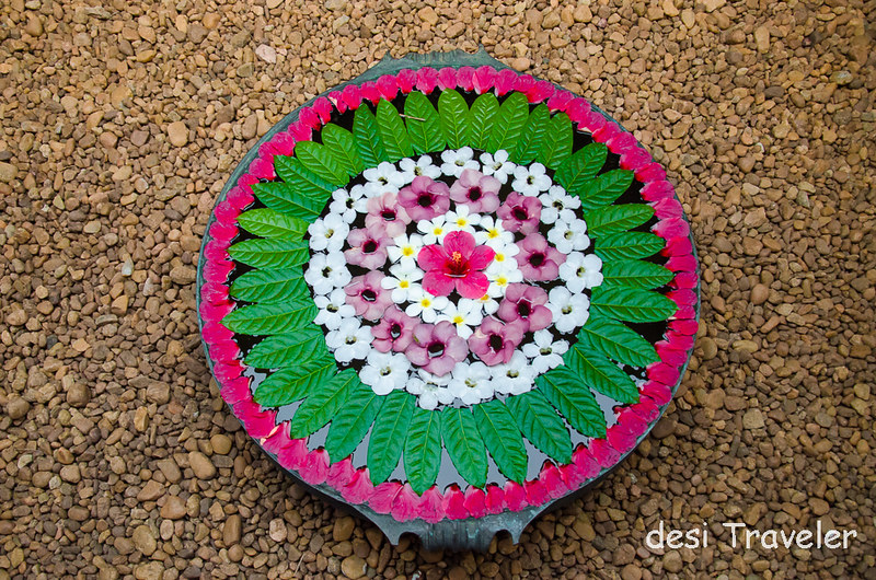 Varpu with flower arrangements