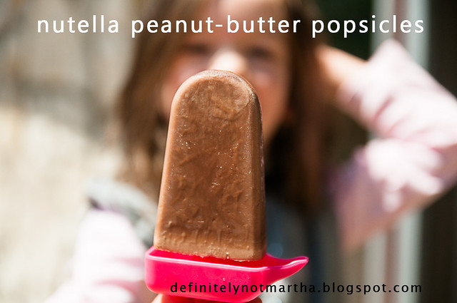 nutella-peanut butter popsicles