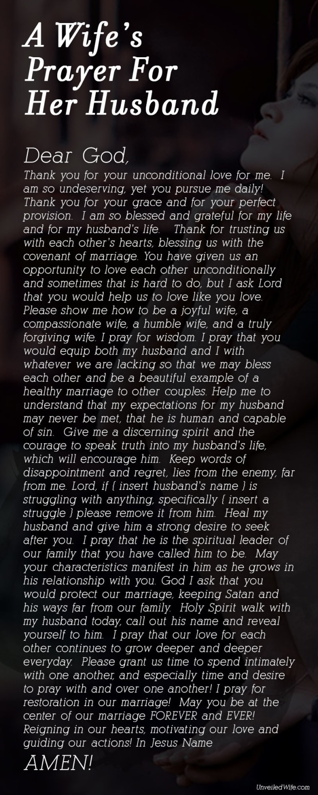 a wife's prayer for her husband