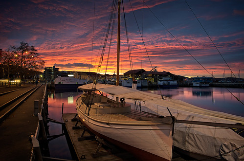clouds sunrise boats pentax tasmania hobart limited maritimemuseum k5 ononesoftware smcpda15mmf40edal