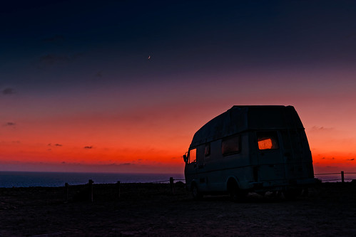 travel sunset red moon colors relax freedom minivan formentera riccardo mantero potd:country=it