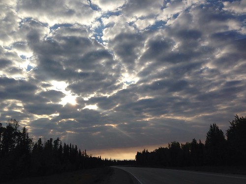 road morning blue sunset sky canada apple nature clouds forest day cloudy pavement country peaceful northwestterritories tranquil cellphonephoto mackenziehighway cellphoneshots iphone5 waltphotos lordwalt