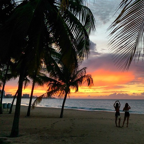 instagramapp square squareformat iphoneography uploaded:by=instagram foursquare:venue=4e46e639b0fb93df27106226 sunset beach ocean sand puertorico sanjuan