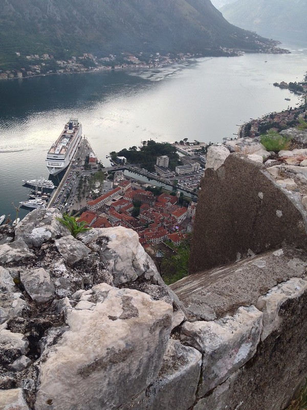 View of Kotor from the top of the fortress