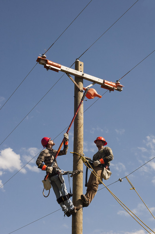Northeast Community College Utility Line Students