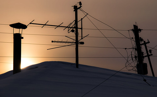 antenna chimney cold evening kansk morning roof russia shaft siberia snow sunrise sunset winter wire