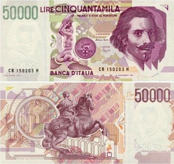 50000 Lír Taliansko 1992, Pick 116b