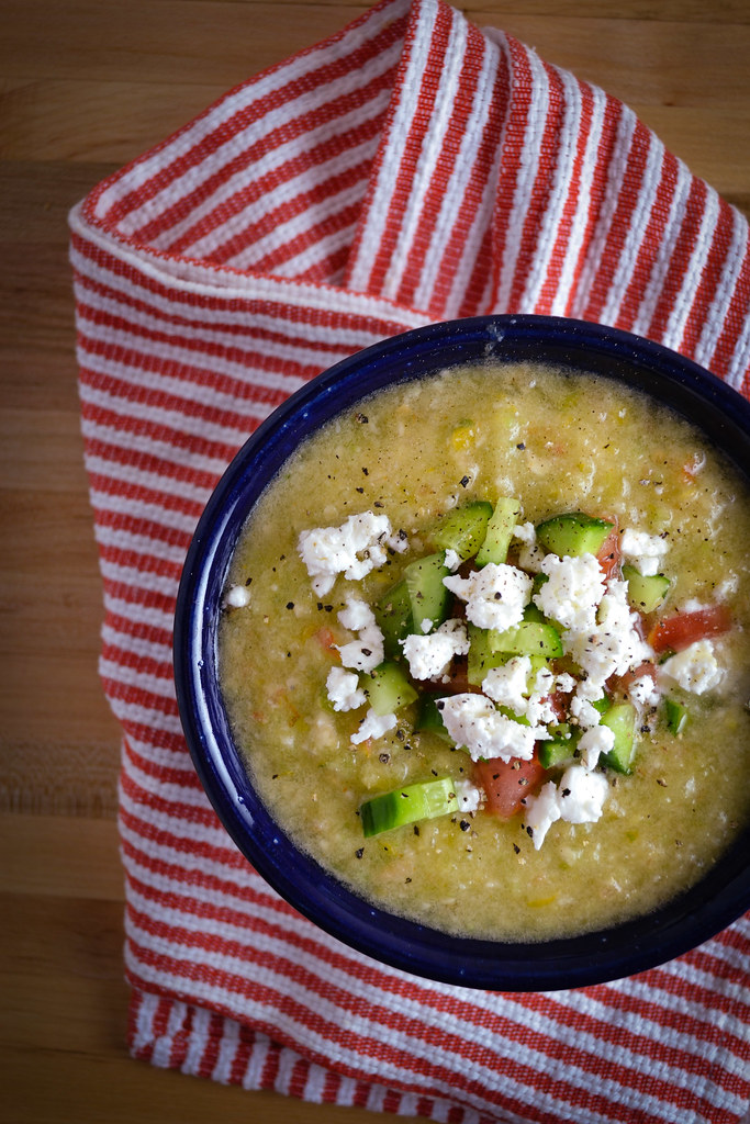 Mexican-Style Gazpacho with Queso Fresco | Things I Made Today