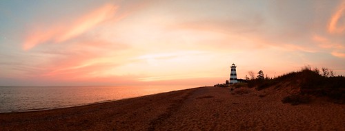 sunset lighthouse pei