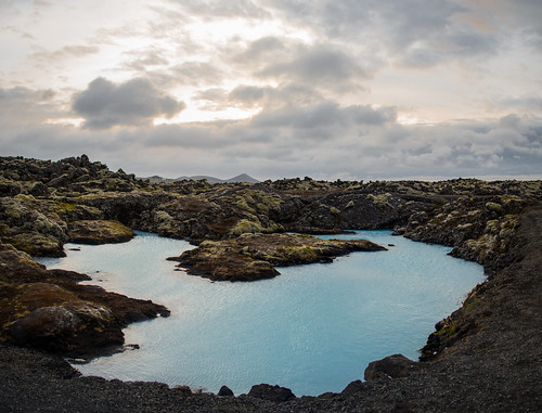 blue iceland day cloudy lagoon