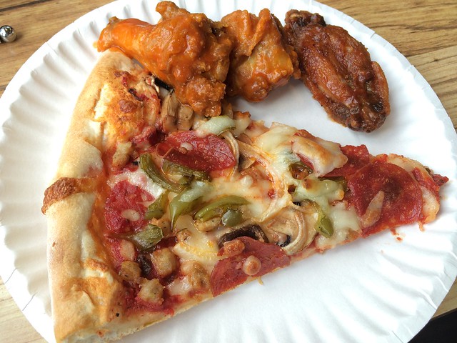 Supreme pizza and assorted wings - Pizza City II