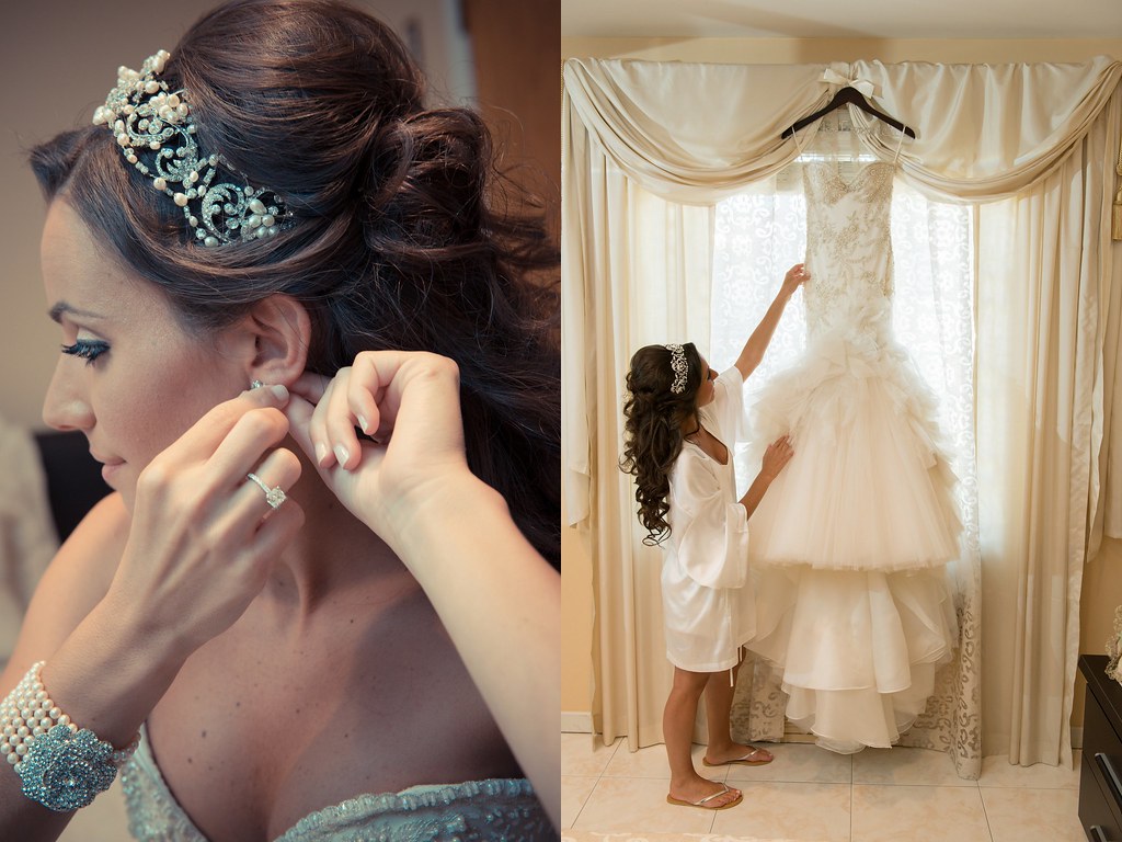 Maria + Joseph | romantic elegant white wedding | bridal headpiece an jewelry - Bridal Styles Boutique | wedding dress - Mark Zunino | photographer - Angelic Photo-001