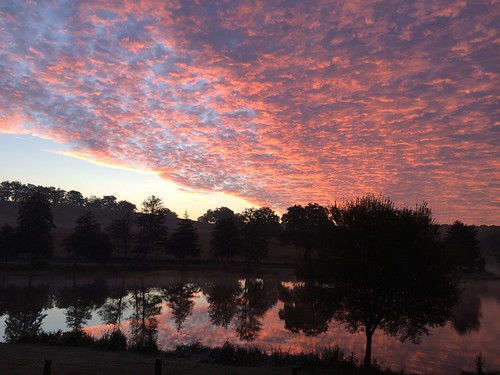 sunrise dawn water reflection clouds