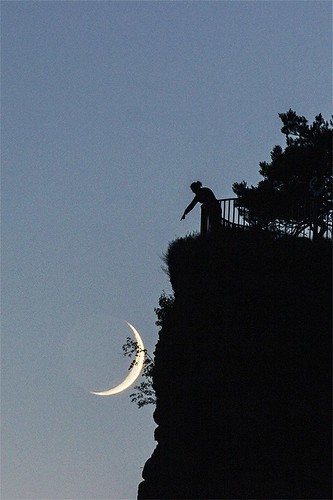 park sunset moon night schweiz switzerland national saxon bastei sassische