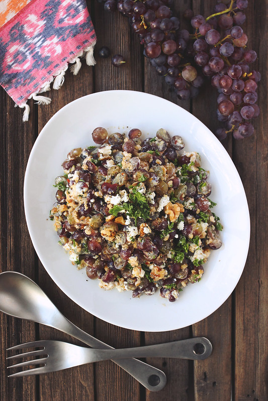 Red Grape and Goat Cheese Salad with Walnuts {gluten-free}