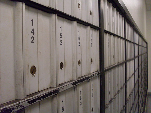 Rows of Gray PO Boxes