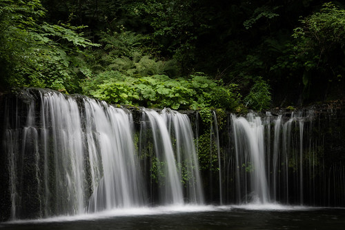 summer green nature japan waterfall wide falls fresh karuizawa nagano naganoprefecture shiraito kitasakudistrict