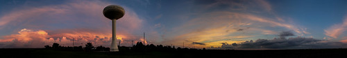 sunset panorama clouds illinois watertower normal hugin 360degree normalil