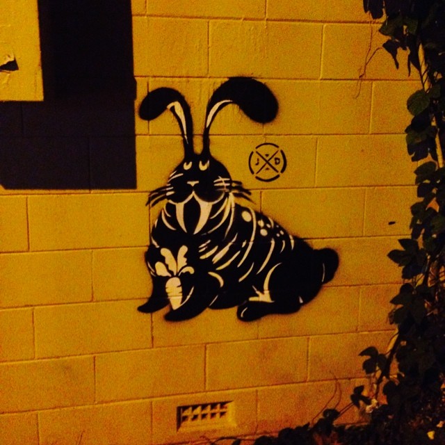 Street art at night