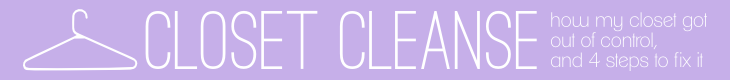 Closet Cleanse - main heading by Hey, It's SJ