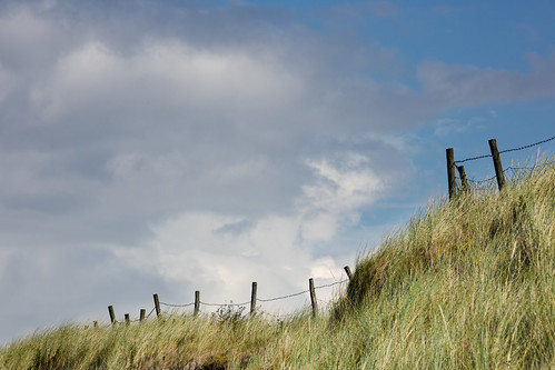 cloud grass fence coast dune cumbria beckfoot