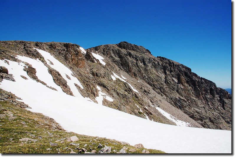 Otis & Andrews glacier from Taylor Peak's north slopes