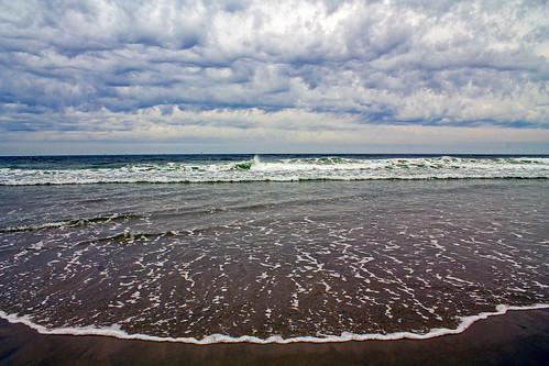 ocean sea summer beach water clouds coast newjersey sand cloudy tide july atlantic shore atlanticcity