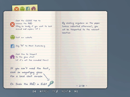 Image Description: A notebook with instructions for the HUD on it.