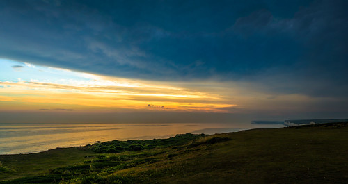 sunset panorama nature beautiful 50mm seaside nikon pano panoramic eastbourne nikkor 50 whitecliffs eastsussex beachyhead niftyfifty nikond600 uksunset